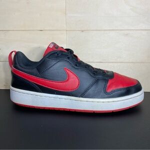 Nike Court Borough Red Black Unisex Kid's Youth Size 6Y Shoes Sneakers BQ5448007